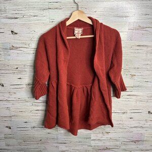 April Cornell wool blend  cardigan sweater orange size xs